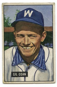 Gil Coan 1951 Bowman Gum Baseball Picture Card - Washington Senators - K677 - Picture 1 of 2