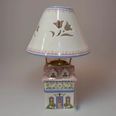 Lâmpada de vela Lenox Village com abajur - Estado perfeito - Imagem 1 de 4