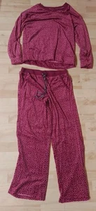 Nautica Pajama Set Women's Small Long Sleeve V Neck Velour Comfy Soft - Picture 1 of 3