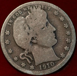1910-D Denver Mint Silver Barber Quarter - Picture 1 of 2
