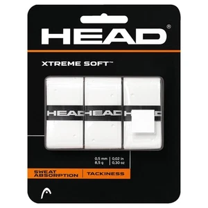 	Head Xtreme Soft Racquet Overgrip Tennis Racket Grip Tape 3 Pack White White	 - Picture 1 of 3