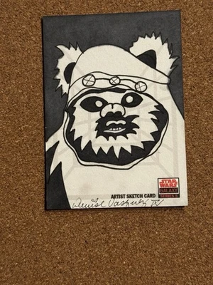 Topps Star Wars Galaxy 5 Sketch Card Wicket Ewok Denise Vasquez  1/1 - Image 1 of 4