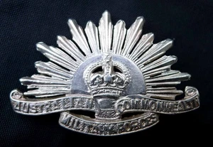 WW1 AUSTRALIAN STERLING SILVER RISING SUN MILITARY SWEETHEART BROOCH or BADGE - Imagen 1 de 6