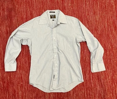 Camisa Flecha Vintage Años 60 Hombres 16 Grande Decton Paño Ancho Azul Vestido ¡NUEVA STOCK MUERTO! Foto 1 de 4