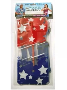 USA NeckSip tragbare Getränkebeutel mit blauen Schlüsselbändern, 16oz, 2er-Pack - Bild 1 von 2