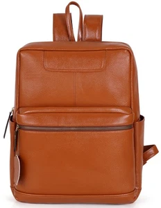 LV Full Grain Leather Backpack Men 16 Inch Laptop Backpack Bag Computer - Picture 1 of 39