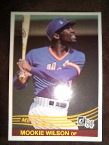 1984 Donruss William Hayward Mookie Wilson New York Mets Baseball Team Card #190