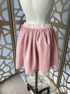 New Gap kids girls 12 XL SKIRT tulle OVERLAY knee Pink Flare - Picture 1 of 3