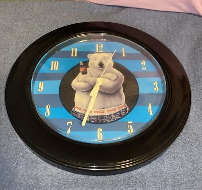 Reloj Oso Polar Coca-Cola Vintage 1997 ~11x11 ~ Attitude Bear ~ Funciona Foto 1 de 4
