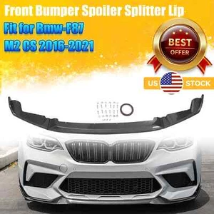 CS Style Front Lip Spoiler Chin Splitter For 2016 -2021 BMW F87 M2 Carbon Black - Bild 1 von 11