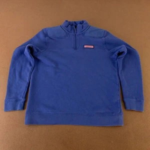 Vineyard Vines Boys Size XL (18) Blue Long Sleeve 1/4 Zip Pullover Sweatshirt - Picture 1 of 10