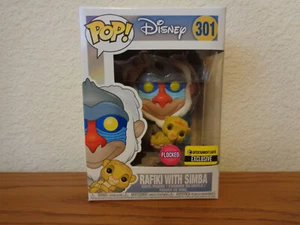 Funko Pop! Disney Lion King Flocked Rafiki with Baby Simba #301 EE Exclusive - Picture 1 of 3