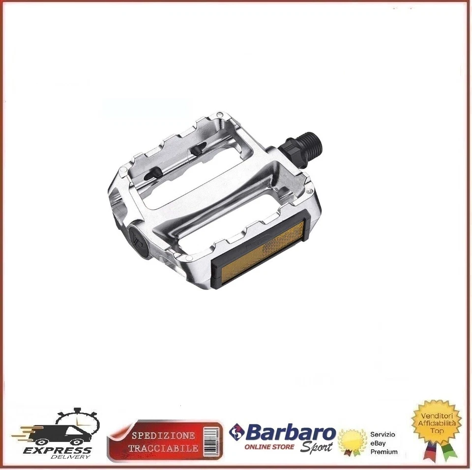 Pedali Bici Corpo Unico In Alluminio VP Components Bicicletta Mtb City Coppia  - Immagine 1 di 1