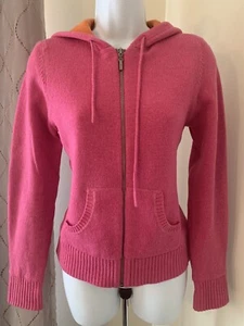 Ralph Lauren Polo Jeans Pink & Orange Sorbet 100% Wool Sweater Jacket, Women's M - Picture 1 of 11