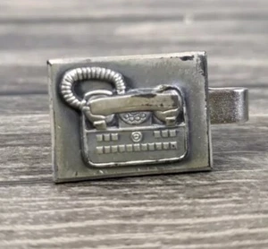 Vtg Incredible Telephone Mens Tie Bar Tie Clip Jewelry Accessory Attachment RF - Picture 1 of 8