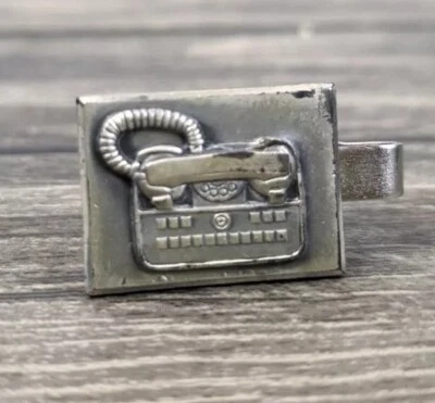 Винтажный невероятный телефон мужской галстук бар галстук зажим ювелирных изделий аксессуар насадка RF - Изображение 1 из 4