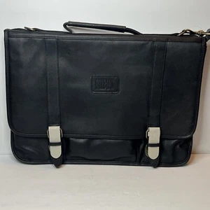 GENUINE BILL BLASS LEATHER BRIEFCASE MESSENGER ATTACHE SHOULDER BAG - VINTAGE. - Picture 1 of 17