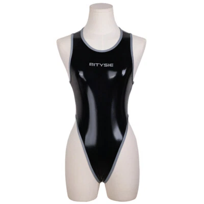 Mujeres Sexy Japonés Traje de Baño de Una Pieza Corte Alto Leotardos Cremallera Surf Traje de Baño Foto 1 de 4