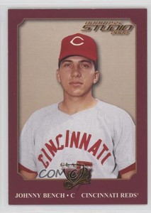 2002 Donruss Studio Classic Studio /1000 Johnny Bench #CS-10 HOF