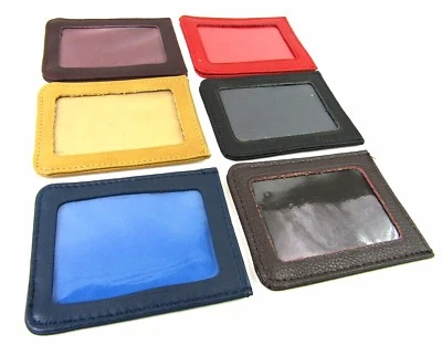 NEW UNISEX GENUINE LEATHER TRAVEL/ BUS PASS/ ID/ CREDIT CARD HOLDER PASS - Image 1 of 4