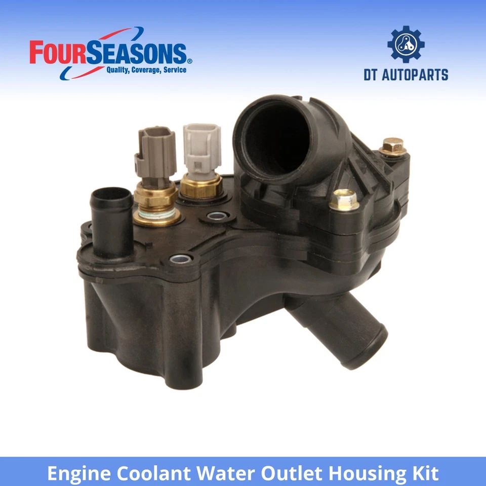 Kit de carcasa de salida de agua de refrigerante de motor Ford Explorer 1997-2001 4 estaciones Foto 1 de 4