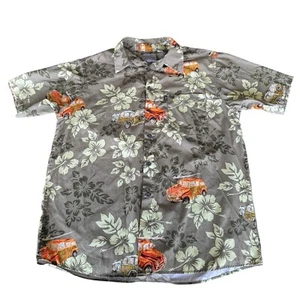 Pineapple Connection Herren Kurzarm Button Down Hawaiihemd Blumenmuster Large - Bild 1 von 3