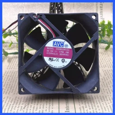 AVC DS08025R12U 8025 DC12V 0.70A 8CM 3-Wire Silent Cooling Fan - Image 1 of 2
