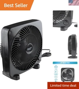 Lightweight 9-Inch Box Fan for Small Spaces - Quiet and Safe Cooling Solution - Picture 1 of 11