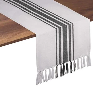 Pure Cotton Table Runner Farmhouse 90 Inches Long - Wedding Table Runners wit... - Picture 1 of 7