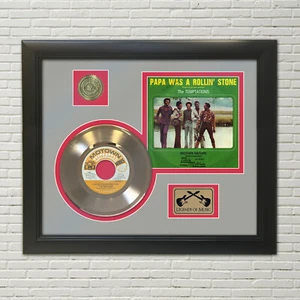 Temptations Papa Was A Rolling Stone Framed Picture Sleeve Gold 45 Rec Display - Picture 1 of 5