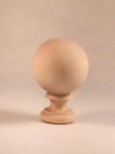 NEWEL POST FINIAL MAPLE WOOD UNFINISHED CAP  2.70 INCH BALL