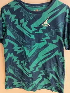 Nike Jordan Flight Essentials AOP T-Shirt  Boys Size XL Teal Blue - Picture 1 of 5