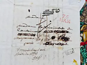 MARQUE POSTALE LETTRE AUTOGRAPHE par le général de Caulaincourt - Foto 1 di 4