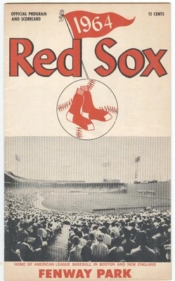 Tony Conigliaro 1964 Programa Medias Rojas de Boston 1er día de apertura de recursos humanos sin puntuación EX⚾️ Foto 1 de 4