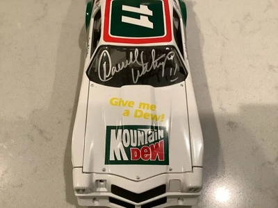 DARRELL WALTRIP AUTOGRAPHED 1981 CHEVY CAMARO EXTREME MOUNTAIN DEW DIECAST &CARD - Image 1 of 4
