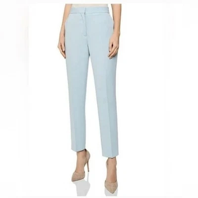 Pantalón REISS Mujer "Laura" Azul Claro Clásico Tobillo Recto Pierna Pantalones Talla 8  Foto 1 de 4