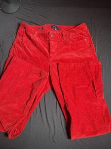 Talbots Petite Curvy Red Corduroy Pants Women's Sz 12p - Picture 1 of 14