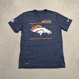 Nike Denver Broncs Shirt Herren Medium Blau Training Dri-Fit Kurzarm NFL - Bild 1 von 7