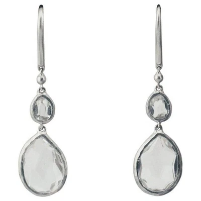 Gucci Rock Crystal 18k White Gold Drop Pendant Earrings - Image 1 of 4