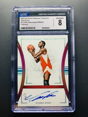 2023-24 Panini National Treasures Dominique Wilkins Signatures Platinum Auto 1/1 Foto 1 de 2