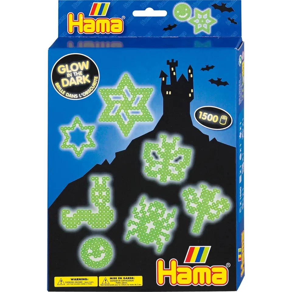 Hama® Bügelperlen kleine Geschenkpackung Nachtleuchtend, 1.500 Stück. - Bild 1 von 1