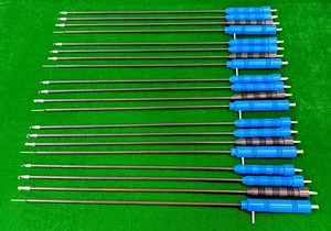 20pc Laparoscopic Monopolar L-Hook/J-Hook/Spatula/Aspiration Needle 5mmx330mm - Picture 1 of 12