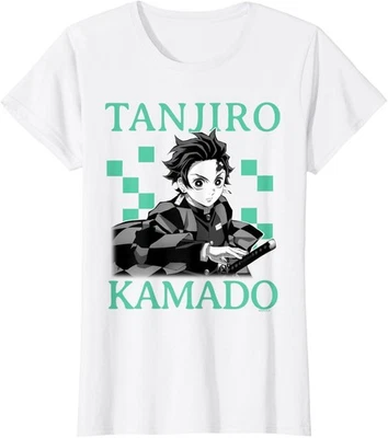 Kimetsu no Yaiba Tanjiro Retro Haori Pattern T-Shirt - Image 1 of 4