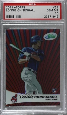 2011 eTopps /799 Lonnie Chisenhall #31 PSA 10 GEM MT Rookie RC - Image 1 of 2