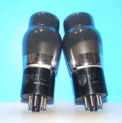 No 6V6G Knight radio audio amplifier vacuum 2 tubes valves tested ST shape 6V6GT - Image 1 of 3