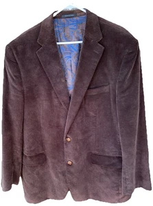 Lauren Ralph Lauren Mens Blazer Brown Corduroy Jacket Classic Two Button Wood - Picture 1 of 13