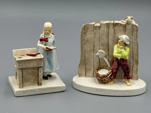 1948 Tom Sawyer Becky Thatcher P W Baston Miniatura Estatuillas De Colección Mark Twain - Imagen 1 de 15
