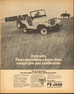 1971 GRANDE Pubblicità Stampa di Jeep Universal fa tutto quello che fa un cavallo - Foto 1 di 2