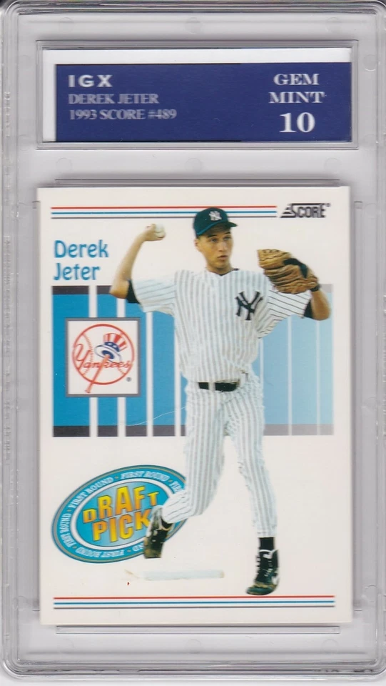 DEREK JETER ROOKIE CARD GEM MINT (10) Yankees Baseball 1993 Score RC $$ NEW YORK - Image 1 of 1