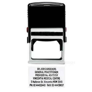 Personalised Self Inking Rubber Stamp Custom Business Name Address MAX 6 lines - Picture 1 of 4